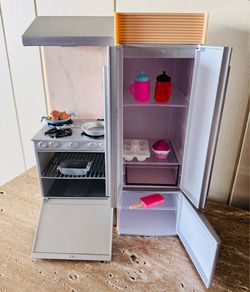 Rainbow High Dollhouse Refrigerator, Stove, Hood,  Oven Replacement Furniture