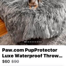 https://offerup.com/redirect/?o=UGF3LmNvbQ== PupProtector Luxe Waterproof Throw Blanket for Dogs and Cats, Pet Blanket Cover for Couches,