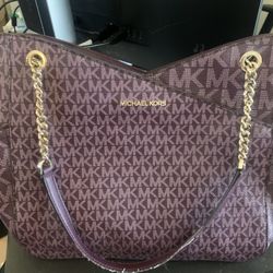 Michael Kors Women's Jet Set Large Signature Logo Shoulder Bag