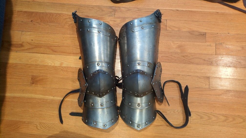 Steel Cuisses with Knee Protection - Thigh Armor for LARP/SCA/Cosplay
