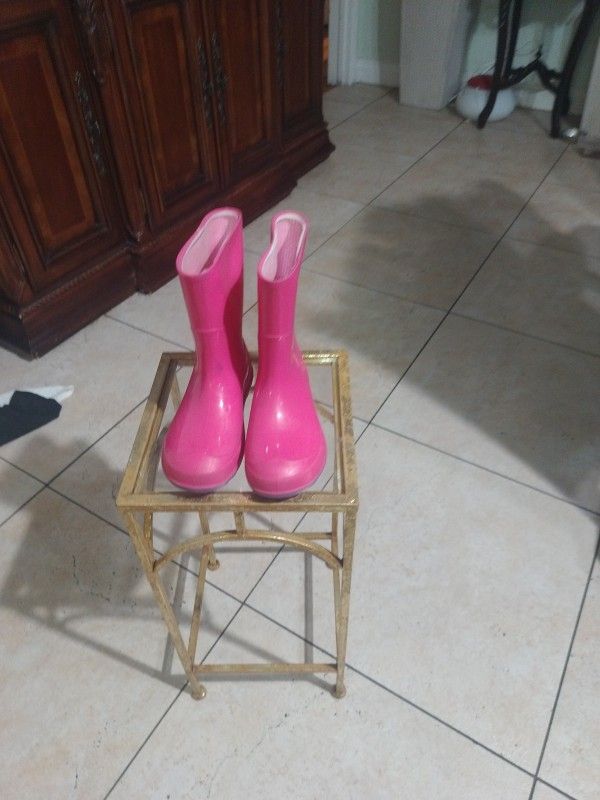 Canada Pink Rainbo Boots Sleeper Sparkles Size 11/12 Girl 