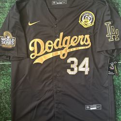 Fernando Valenzuela Los Angeles Dodgers World Series Baseball Jersey