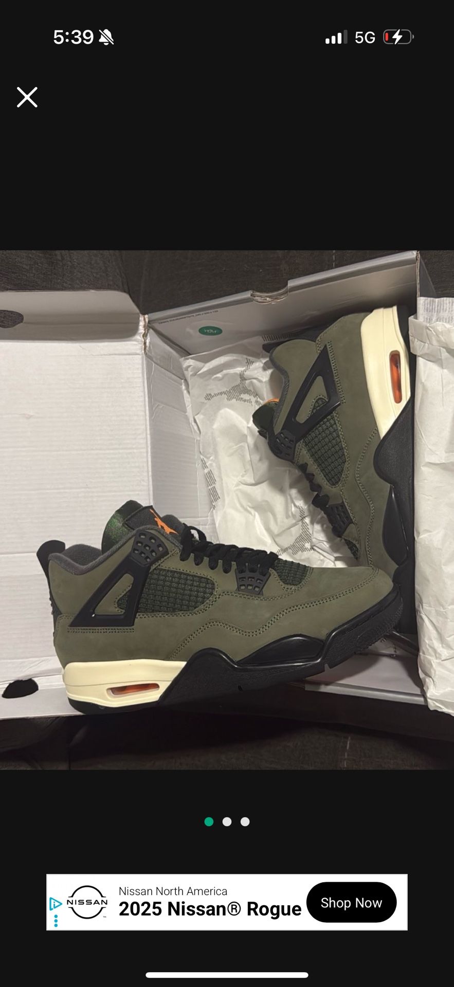 Jordan 4 Undefeated Sz 9.5M 1:1