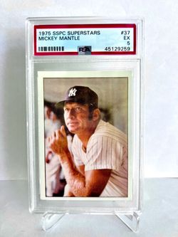 1975 SSPC Superstars Mickey Mantle 37 NY Yankees HOF PSA 5 EX