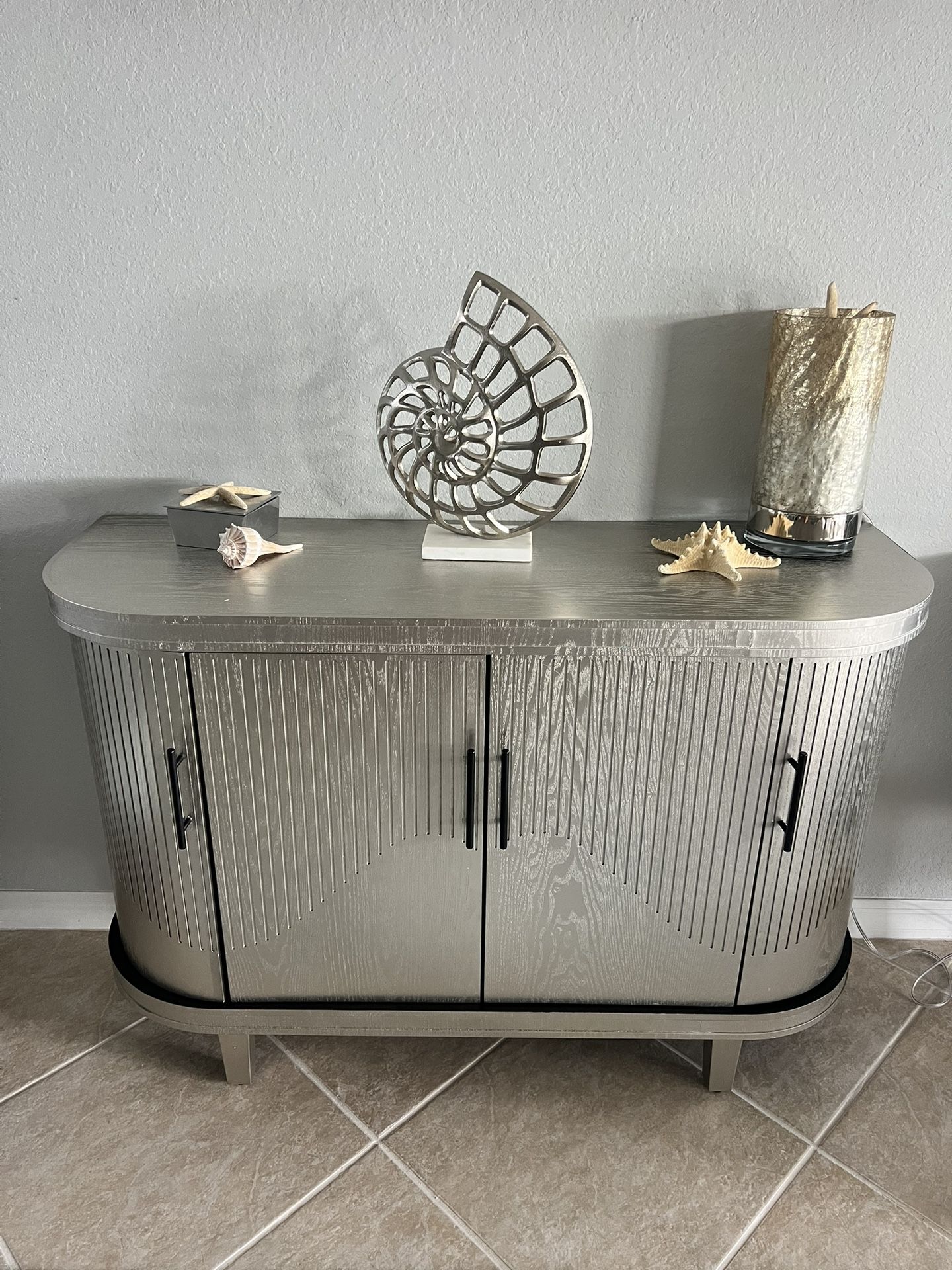 NEW!  Champagne Wood Buffet Sideboard Credenza Cabinetp
