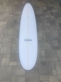 8’0” mid length offshore surfboards shaped by Micheal Baron.