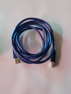Blue USB 2.0 Type A to Type B Printer Cable