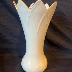 Hochst White With Good Trim Vase New