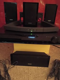 Sony surround sound Sharp theater system with mid high speakers and mini base bottom