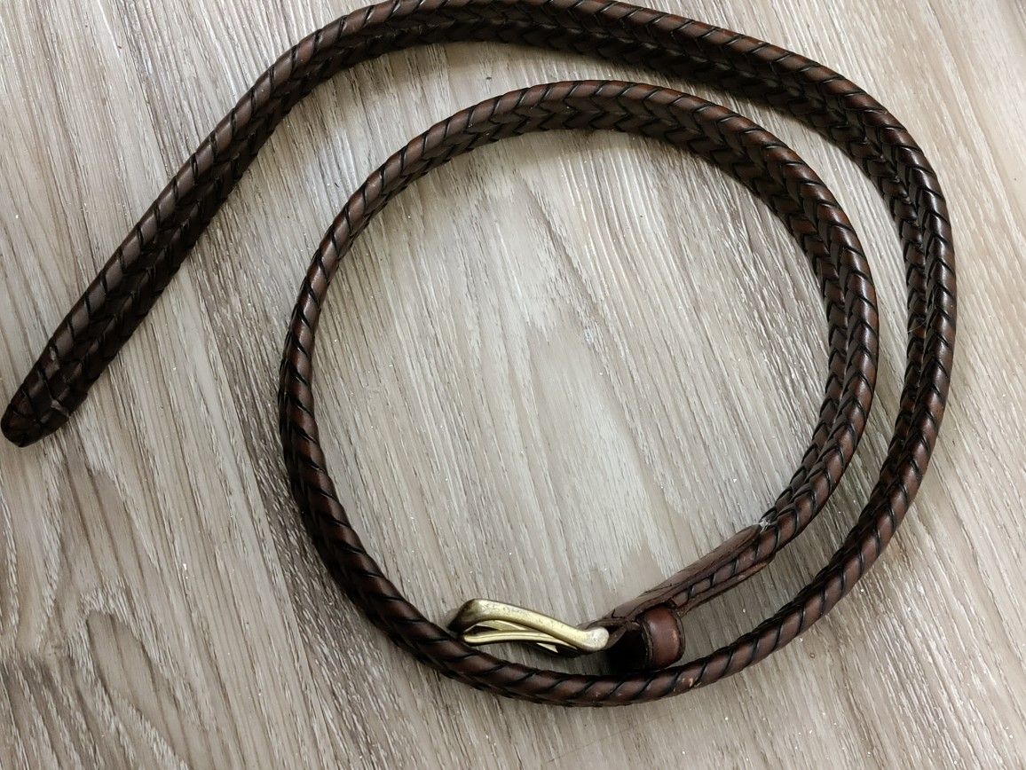 Fossil Men's Leather Braided Belt New 