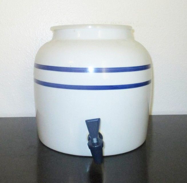Blue Striped Water Dispenser