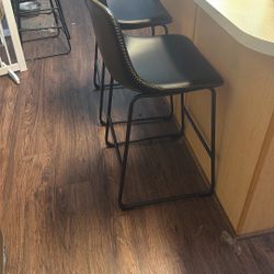 26” Black Barstool Chairs