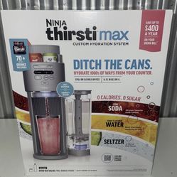 Ninja Thirsti Max Hydration System SilverSoda Maker, 60L Cartridge
