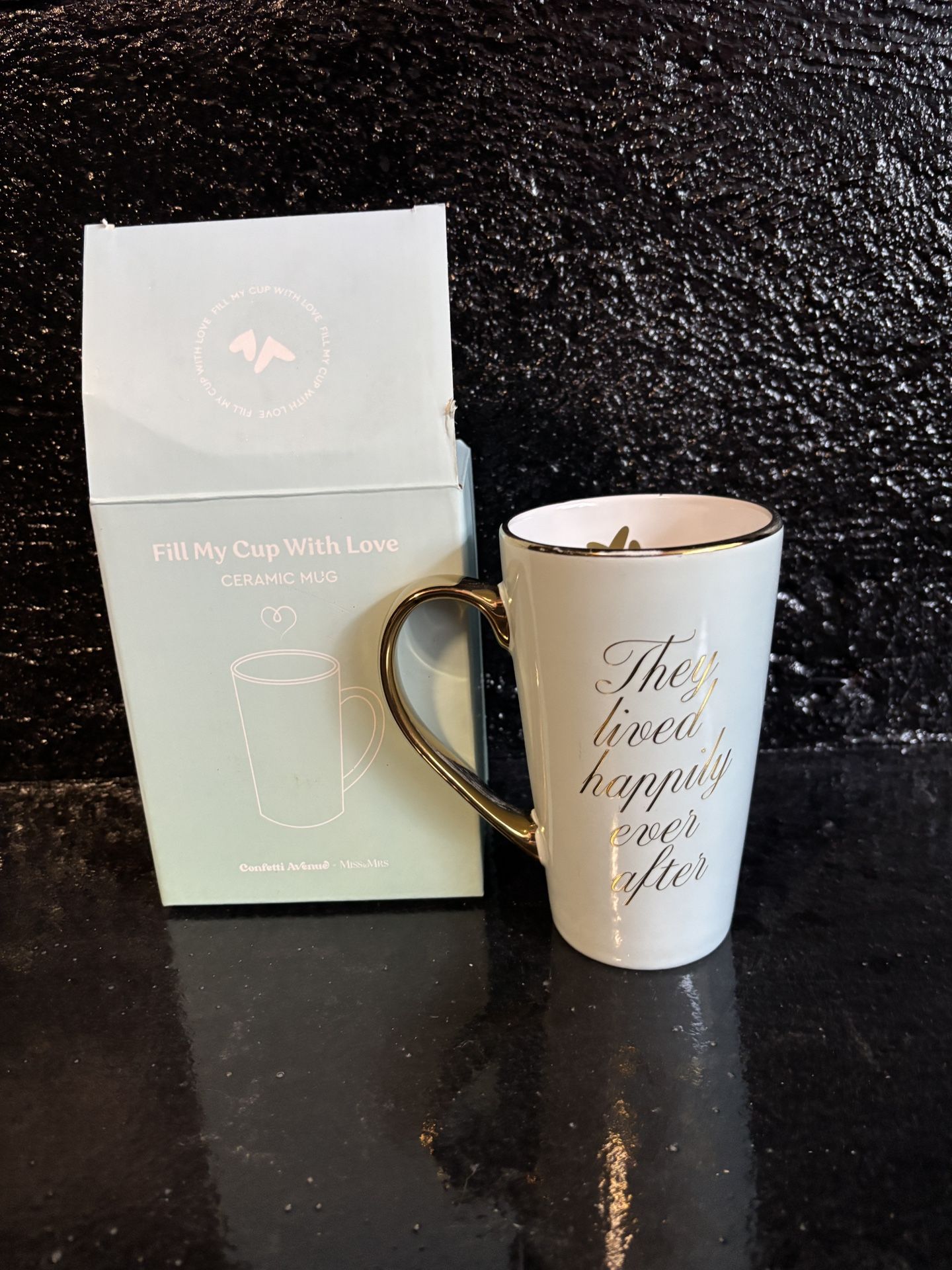 Marriage/engagement ceramic mug (original packaging)