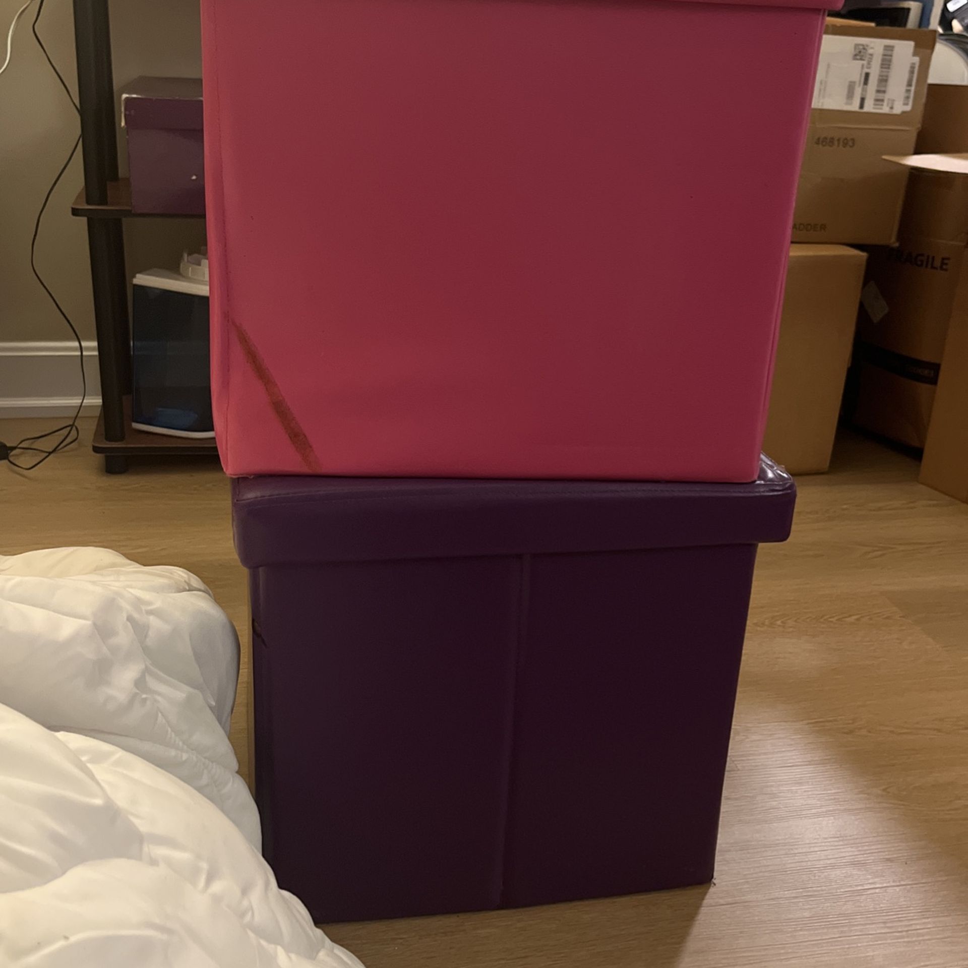 Pink And Purple Storage Bins