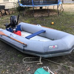 10’ Inflatable Boat 4hp Motor