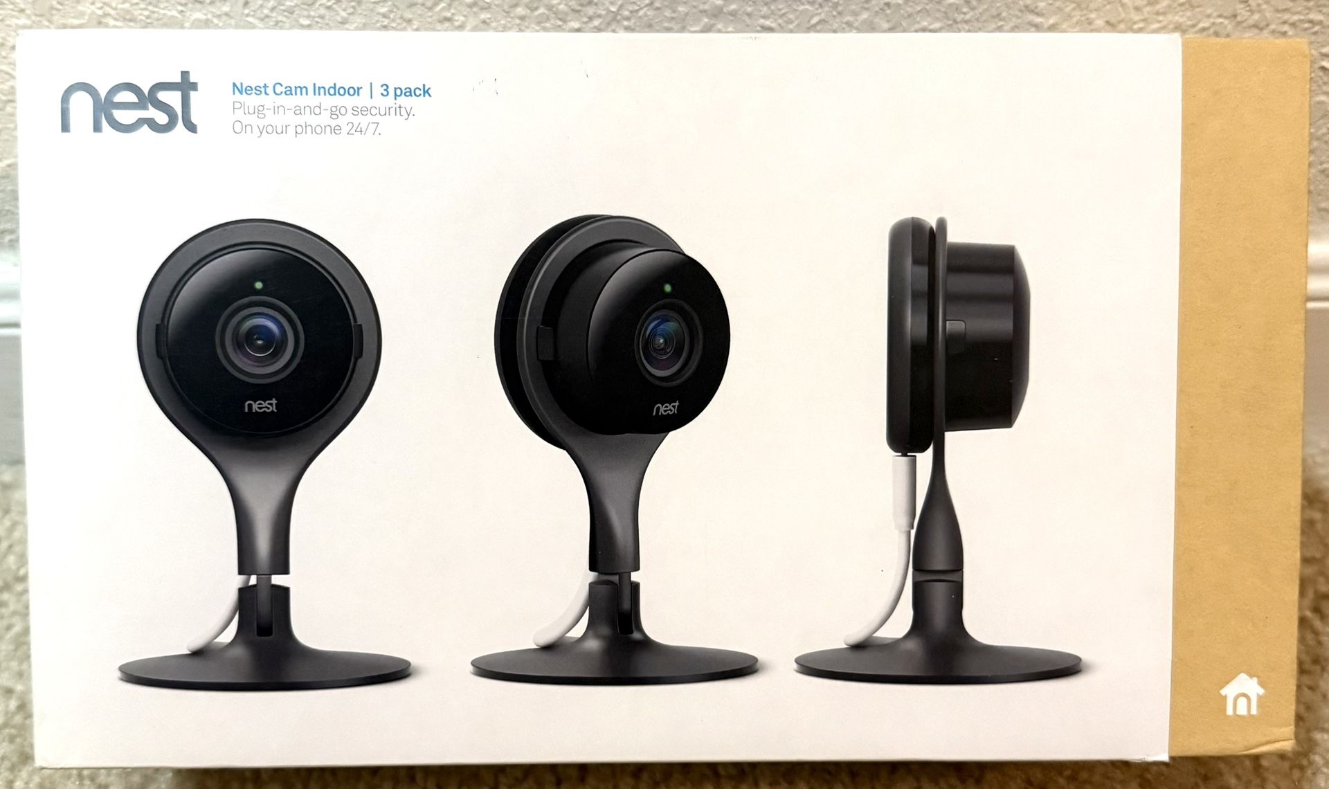 Google Nest Indoor Camera 3 Pack Open Box But Never Used