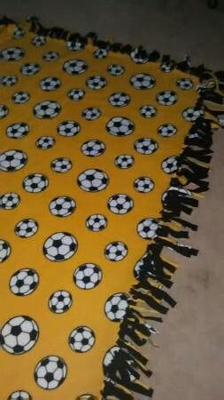 Large heavy warm blanket! (soccer ball theme)