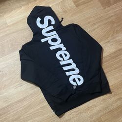 Black Supreme Appliqué Hoodie