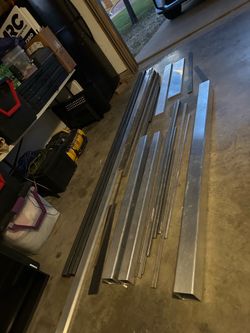 Long iron pipes in aluminum pipes
