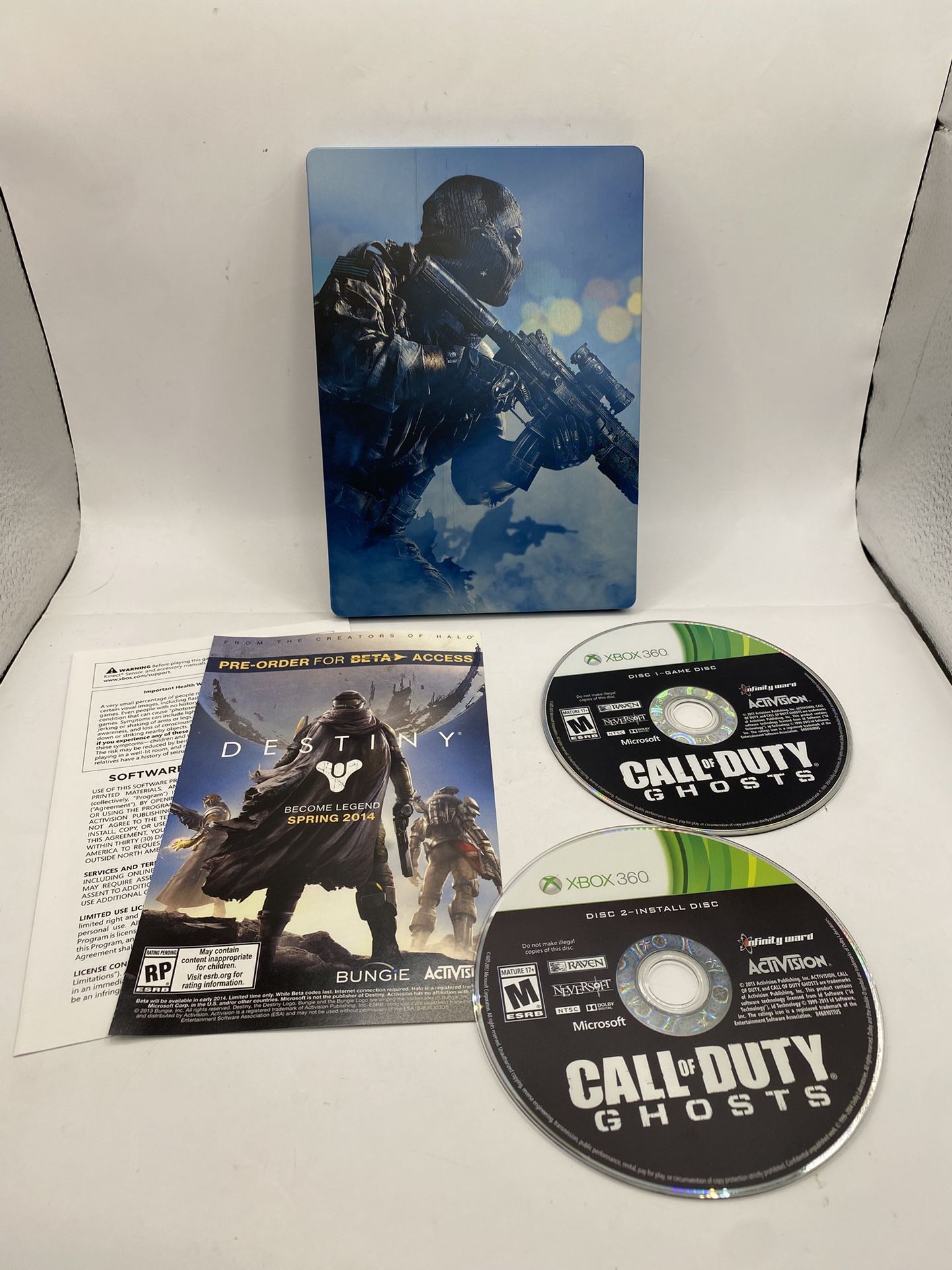 Call of Duty Ghosts Steel book Edition (Hardened) (Xbox 360, 2013) Tested
