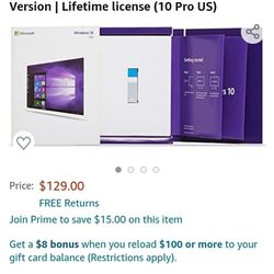Microsoft Windows 10 Pro (Physical, New)