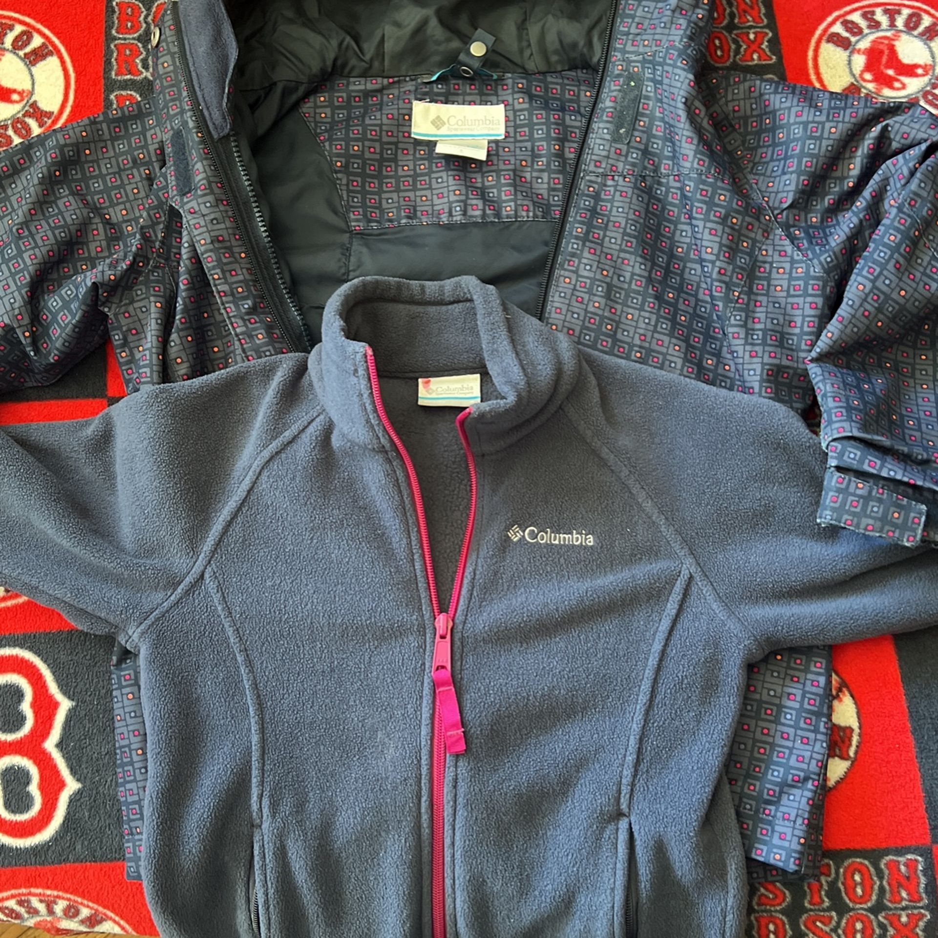 Girls Columbia Jacket And Fleece Size Small 8