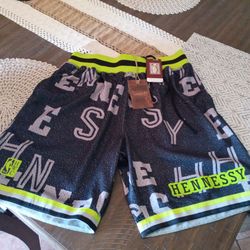 Hennessy × Mitchell and ness shorts