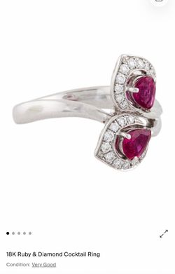 18K Ruby & Diamond Cocktail Ring