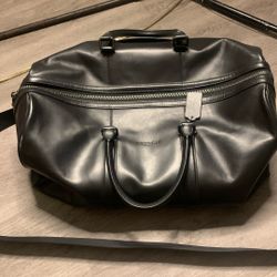 Jet Black Duffel Coach Bag