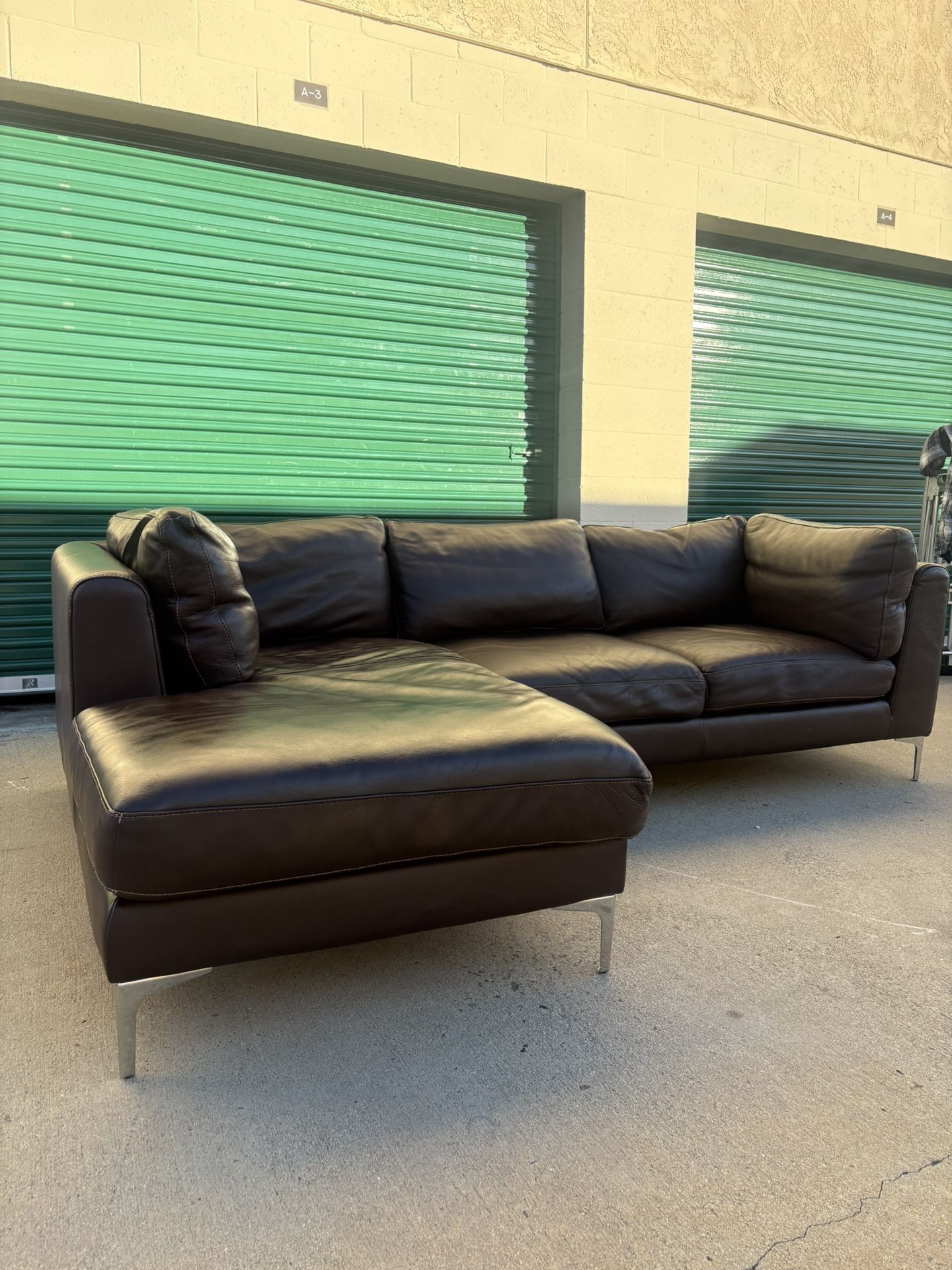 Genuine Italian Leather Sectional From Design Within Reach 🛻Delivery Available🛻
