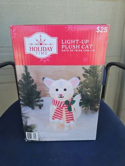 Holiday Time Light-Up Plush Cat