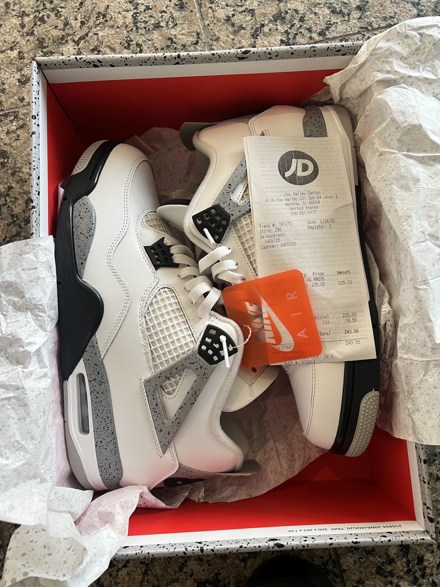 Air Jordan Retro 4’s ( White Cement )