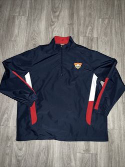 Cooperstown Dream Park Navy Blue 1/4 Zip Bullpen Pullover Windbreaker, Sz L