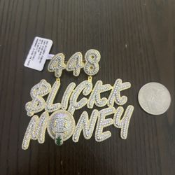 448 Slickk Money VVS CZ Hip Hop Bling Bling Pendant