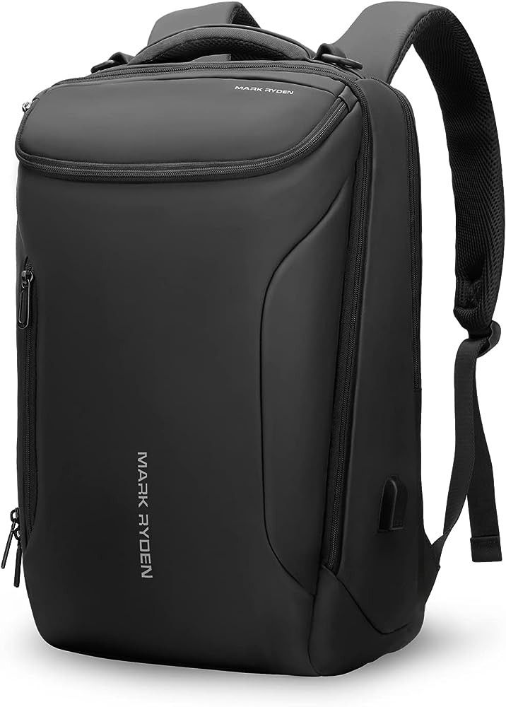 Business Backpack for Men, Waterproof High Tech Backpack with Sport Car Shape Design and USB Charging Port, Travel Laptop Backpack Fits 17.3 Inch Note