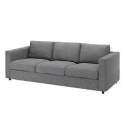 IKEA VIMLE 3-Seat Sofa - Light Gray/Black