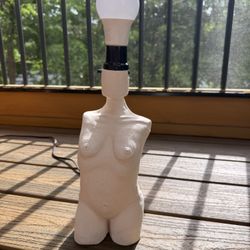 Hand built Ceramic Torso Lamp Sculpture 