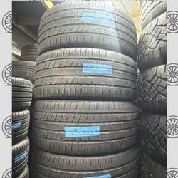 285 40 22 Continental Cross Contact Set of 4 Used Like New Condition