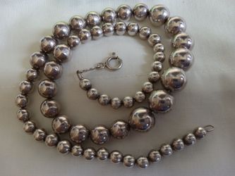 Vintage Sterling Silver Beaded balls