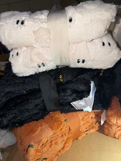 Costco Halloween Throw Blankets Set