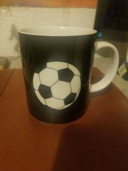 Soccer ball ceramic coffee mug
