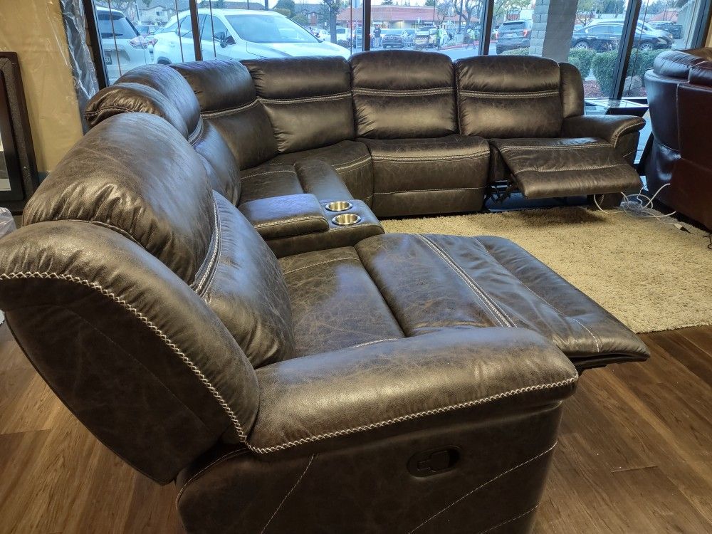New Sectional Sofa With Two Recliners