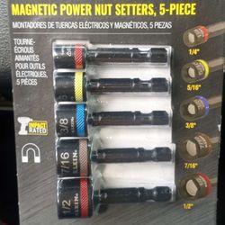 Klein Tools Magnetic Power Nut Setters, 5-Piece set (Model #32925S).