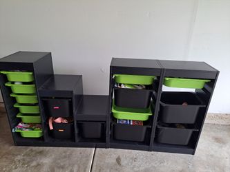 IKEA TROFAST Storage Units with Bins – Set of 4