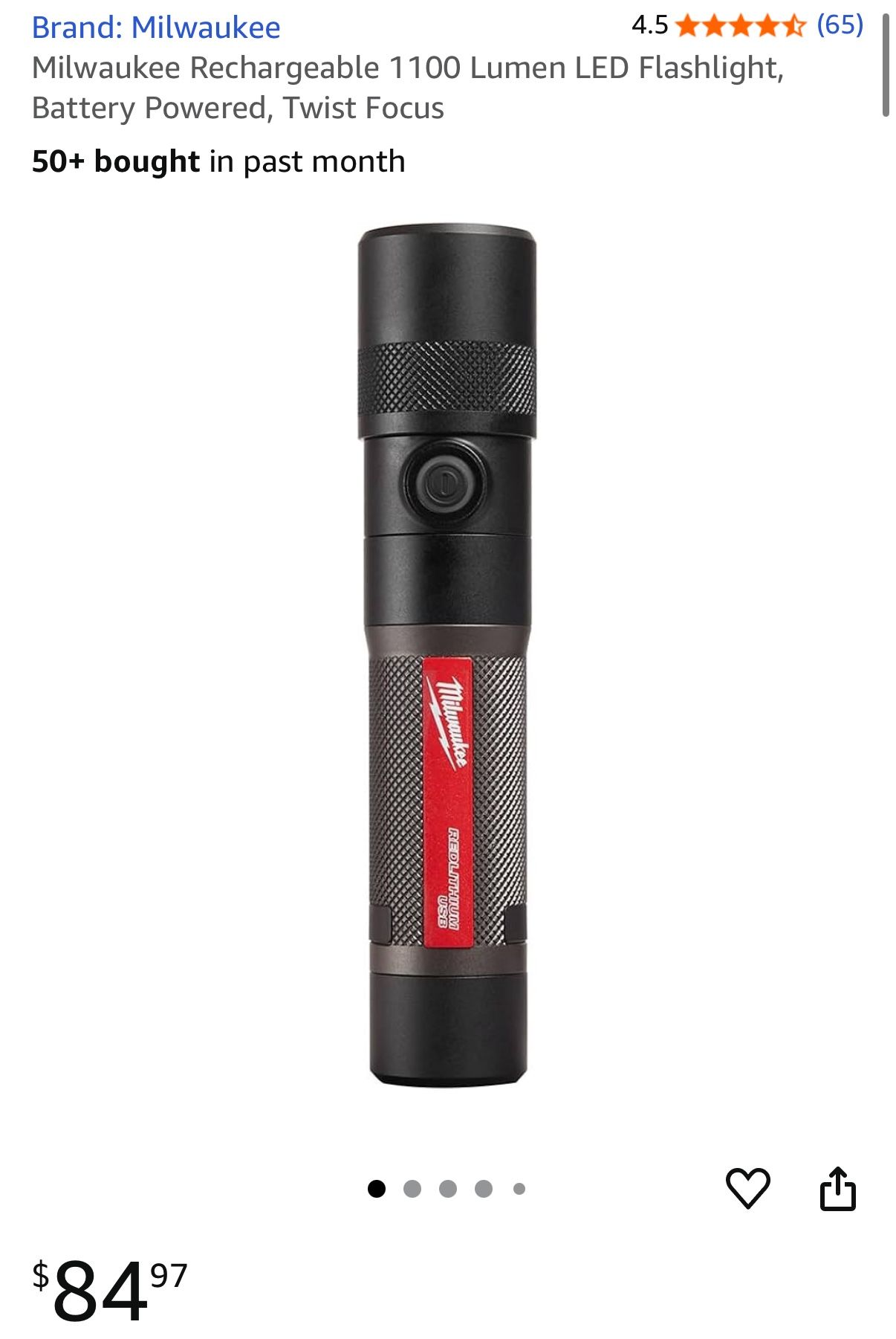 Milwaukee Rechargeable Flashlight
