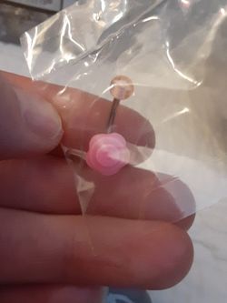 Pink Rose Belly Ring