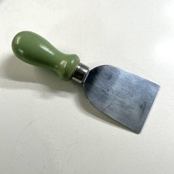 1940s Cheese Knife. Jadeite Green Painted Wood Handle. Excellent Condition 