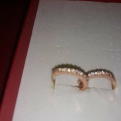 Women's Rose Gold Vermeil Hoops Earrings 