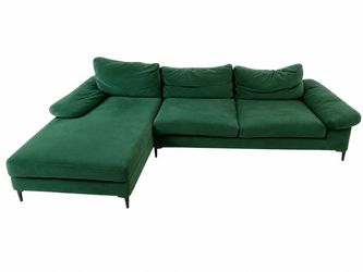 Green Velvet Sectional Sofa